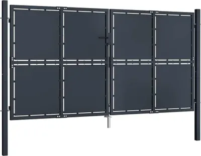 Image de Barrière de jardin, acier 300x175 cm, anthracite