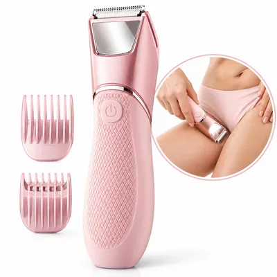 Produktbild von Damen Körperrasierer, elektrischer Intimrasierer mit Keramikklinge, wasserdicht, Nass- und Trockenrasur, USB aufladbar, für Bikinizone und Achseln