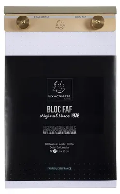 Productafbeelding van EXACOMPTA Notitieblok "BLOC FAF" 160 x 100 mm gestippeld
