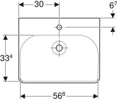 Obrázek produktu pro Geberit 501732001 Umyvadlo Smyle Square, 60x48cm