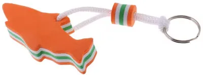 Produktbild von Schlüsselanhänger, der schwimmt – Schwimmender Schlüsselanhänger – Schaumstoff – Schwimmfähiger Schlüsselanhänger – Wassersport-Schlüsselanhänger – 1 Stück – Hai – Orange – CHPN