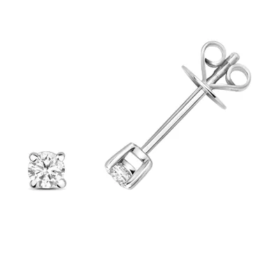 Produktbild von 9 Karat (375) Weißgold Damen - Diamant Paar Ohrstecker Brillant-Schliff 0.20 Karat H - I1 - 4mm*4mm; TRS27469KW