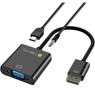 Image de Techly HDMI zu VGA Konverter mit Audio und Micro-USB