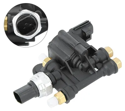 Obrázok produktu pre Blok elektromagnetických ventilov pre vzduchové odpruženie vozidla, model RVH000046, kompatibilný s vozidlami Land Rover LR3, LR4 a Sport
