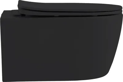 Produktbild von BELVIT PRO Wand-WC randlos matt schwarz mit Softclose WC-Sitz RIM-OFF Design hygienisch & modern