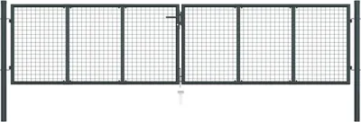 Obrázek produktu pro Pletivá zahradní branka pozinkovaná ocel 400 x 75 cm šedá