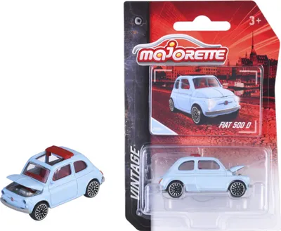 Produktbild von Majorette 212052010-Q13 Fiat 500 D (284B-1) hellblau - Vintage ca. 1:64 Modellauto
