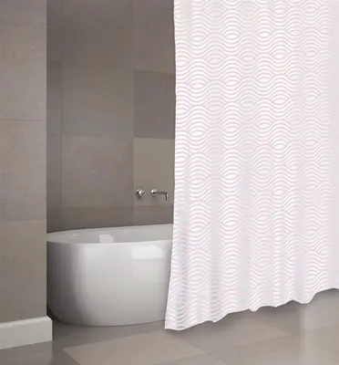 Immagine prodotto di Cotexsa by MSV Tenda da doccia in tessuto premium antimuffa - Antibatterica, lavabile, 100% impermeabile, con 12 anelli per tenda da doccia - Poliestere, rosa "Wave" 180x200cm - Spain