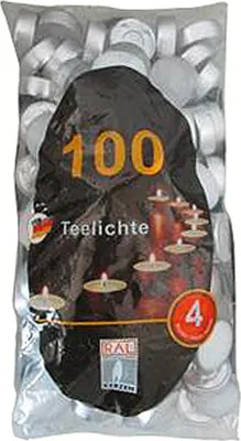 Produktbild von 1 Beutel mit 100 Qualitäts-Teelichtern