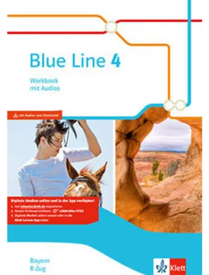 Immagine prodotto di Blue Line 4 R-Zug. Ausgabe Bayern. Workbook mit Audio-CD Klasse 8
