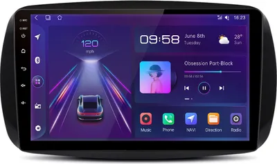 Obrázok produktu pre 9''Android auto navi 8Kern wifi DAB SWC BT Für Mercedes Benz Smart Forfour Fortwo 453 GPS 4GSIM Radio 12+512G carplay android14