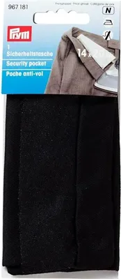 Obrázok produktu pre Bezpečnostné vrecko na zips, 14 x 20 cm, čierna