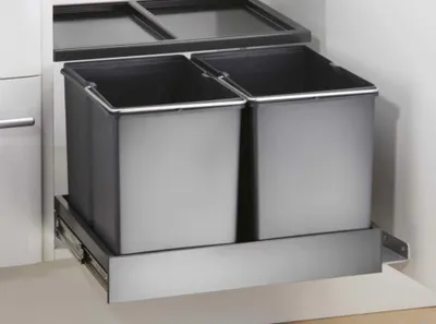 Produktbild von Naber Double Shorty plus. Abfallsammler, anthrazit. - Mülleimer