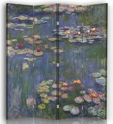 Produktbild von Paravent - Raumteiler Seerosen - Claude Monet - Dekorativer Raumtrennercm. 145x170 (4 x)