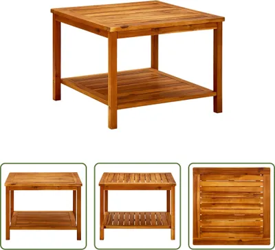 Immagine prodotto di Tavolino The Living Store 60x60x45 cm in legno massiccio di acacia