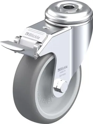 Obrázek produktu pro Blickle LKRA-TPA 101G-FI, Kolečka, 275 kg, Stříbrná, Otočná kola, Guma, 10 cm