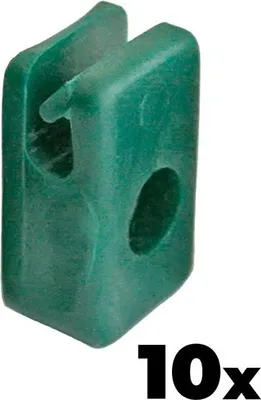 Produktbild von Halterung Strend Pro METALTEC 1, Führungs-, für Spanndraht, mit Schraube, grün, Pack. 10 Stk.
