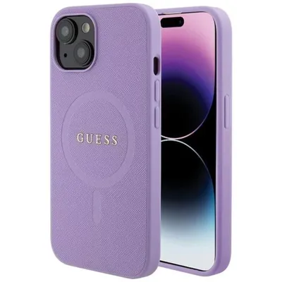 Produktbild von Guess GUHMP15SPSAHMCU iPhone 15 6,1  lila/lila Hardcase Saffiano MagSafe Handyhülle