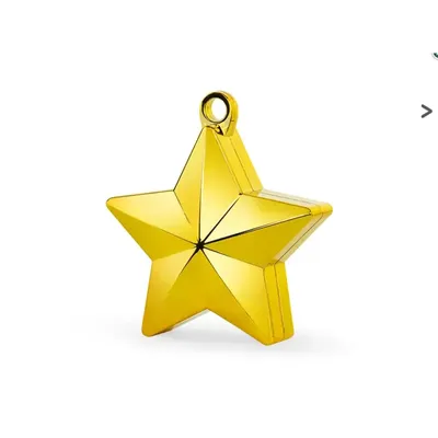 Obrázok produktu pre Závažie na balóny Hviezda, zlatá Party Deco