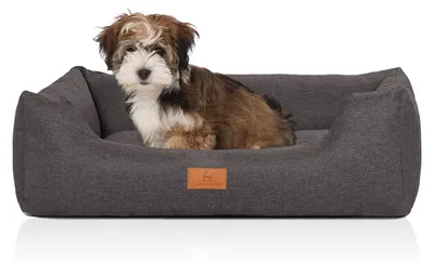 Produktbild von Knuffelwuff Lotte Hundebett Velours S 70 x 50 cm Grau