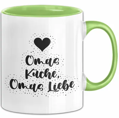Produktbild von Omas Küche, Omas Liebe Tasse mit Spruch Geschenk Oma (Grün)