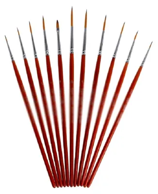 Produktbild von 11 Detailpinsel, spitze Miniaturpinsel für Acryl-, Aquarell- und Ölmalerei