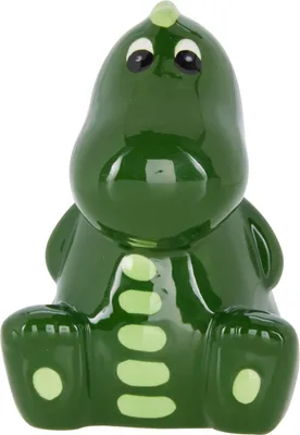 Obrázek produktu pro Dětská keramická pokladnička Krokodýl 14,5 cm - bílá, H&L