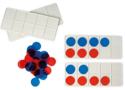 Produktbild von TimeTEX Rechenleisten/Plättchen-Set bis 20, 44-tlg.