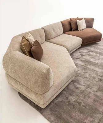 Produktbild von Moderner Ecksofa L-form Wohnzimmer Sofa Beige Designer Polstermöbel