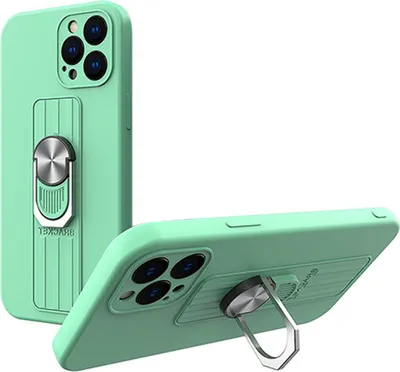 Obrázek produktu pro Kroužkové Pouzdro Silikonové Pouzdro S Úchytem Na Prst A Stojánkem Pro Samsung Galaxy A42 5G Mint