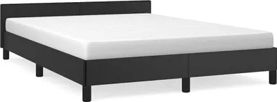Obrázek produktu pro vidaXL Rám postele s čelem bez matrace černý 140x190 cm