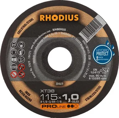 Produktbild von Rhodius Trennscheibe XT 38 115x1,0x22,23mm Edelstahl Proline - 204619