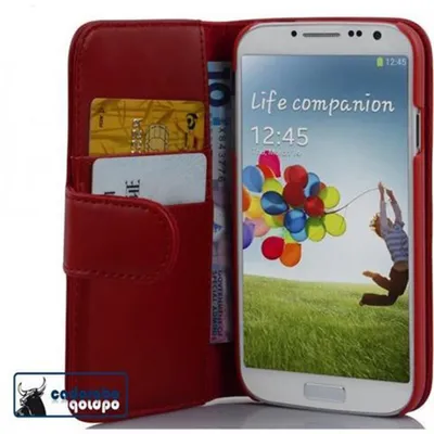 Produktbild von Cadorabo Hülle für Samsung Galaxy S4 Schutz Hülle in Rot Handy Schutzhülle Book Case Etui Cover