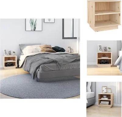 Produktbild von vidaXL Nachttische 2 Stk. 40x34x40 cm Massivholz Kiefer -  Nachttische