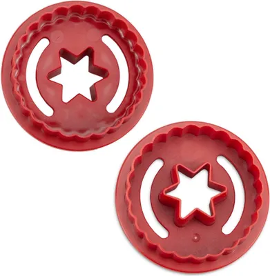 Produktbild von Städter Linzer-Ausstecher Spitzbub Stern Gewellt Doppelseitig, Ausstechform, Plätzchenform, Plätzchen, Kunststoff, 954121