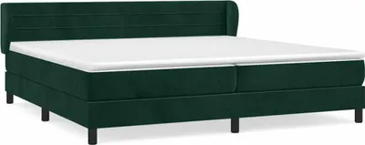Produktbild von vidaXL Boxspringbett mit Matratze Dunkelgrün 200x200 cm Samt