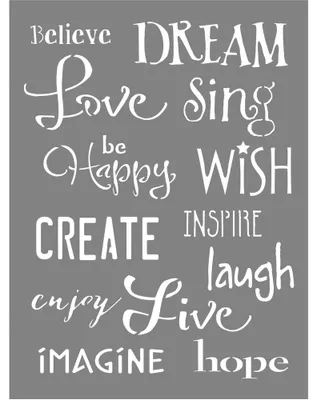 Malschablone Inspiration, 15,25 x 20,32 cm, Polyester, 1 St.