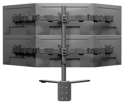 Productafbeelding van Monitorarm voor 6 monitoren, 17 tot 27 inch, gasdrukveer, VESA 75/100