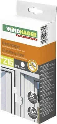 Produktbild von Insektenschutz Windhager Klemmadapter für Rahmentüren weiß 3 Stück