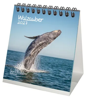 Produktbild von Walzauber Tischkalender 10x10cm für 2027 Wal - Seelenzauber