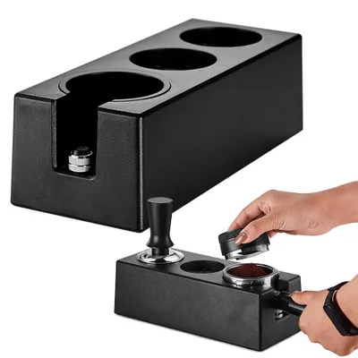 Produktbild von Espresso-Tamperstation - Höhenverstellbar mit 3 Löchern - Für Siebträger Zubehör - 51-58 mm