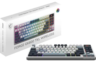 Imagen del producto de MSI S11-43DEP01-HH9 MSI FORGE GK600 TKL W SKY Gaming Keyboard Wireless