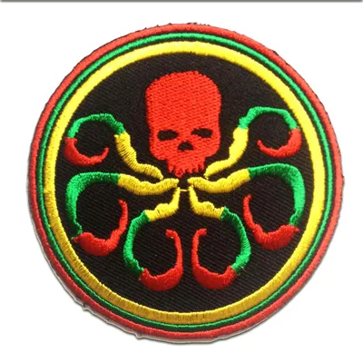 Obrázek produktu pro Reggae Octopus - nášivka, nažehlovací nášivka, aplikace, nášivka, nažehlovací, velikost: Ø 7,5 cm