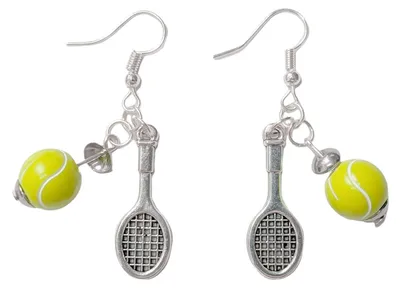Produktbild von Tennis Ohrringe Tennisschläger Ball Miniblings Schläger Tennisball 2er