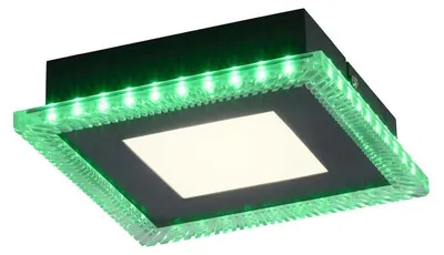 Zdjęcie produktu dla Lampa sufitowa LED czarna, ściemniana, zdalne sterowanie, L 20 cm