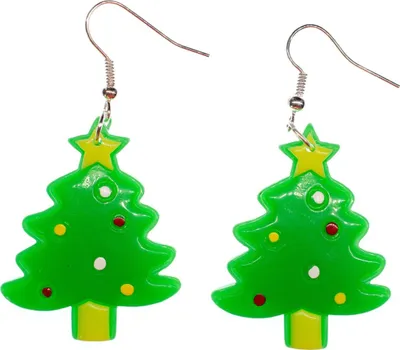 Produktbild von Weihnachtsbaum Ohrringe Miniblings Tannenbaum Hänger Christbaum Weihnachten bunt