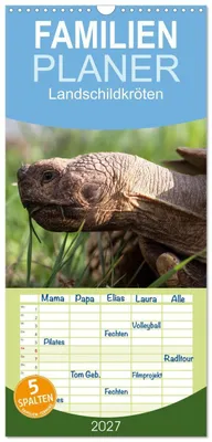 Produktbild von Familienplaner 2027 - Landschildkröten mit 5 Spalten (Wandkalender, 21 x 45 cm) CALVENDO