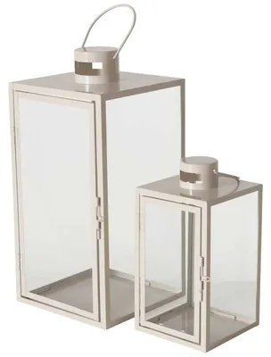 Produktbild von Laterne aus Metall ARANIA, beige, 2er-Set