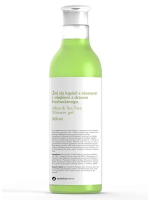 Obrázok produktu pre Botanicapharma Kúpeľný gél s Aloe Vera a Tea Tree olejom, 500ml