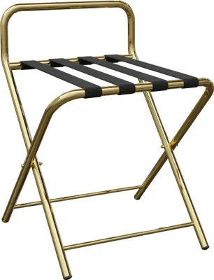 Produktbild von 2er-Set WILSON | Kofferständer | Gold | + Wandschutz | Ablage Bock Gepäck